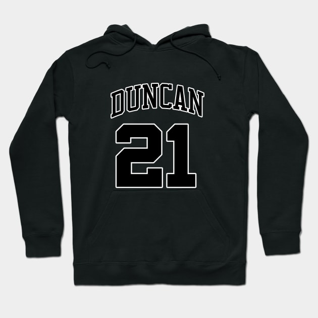 Tim Duncan Number 21 Hoodie by Cabello's